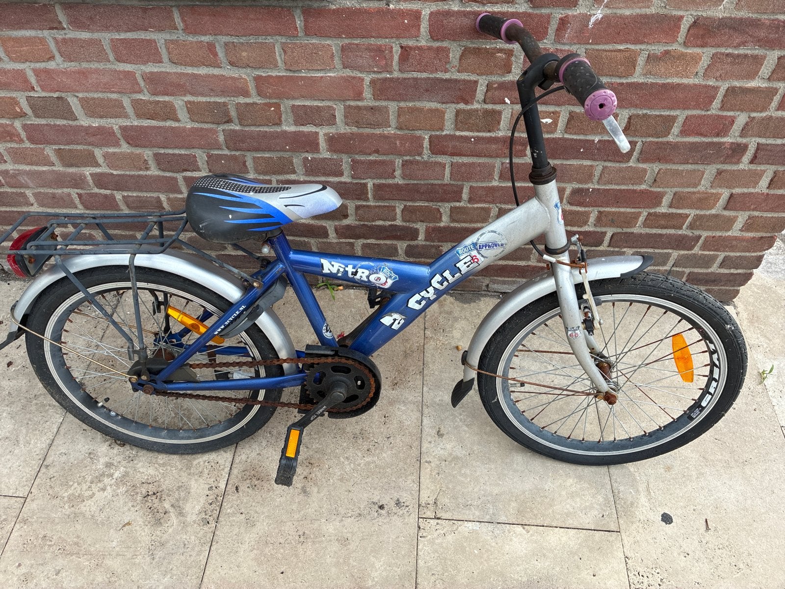 Kinderfiets Nitro 2Cycle - Blauw/Zilver, Gebruikt, Velgrem, Minder dan 49 cm, Ophalen