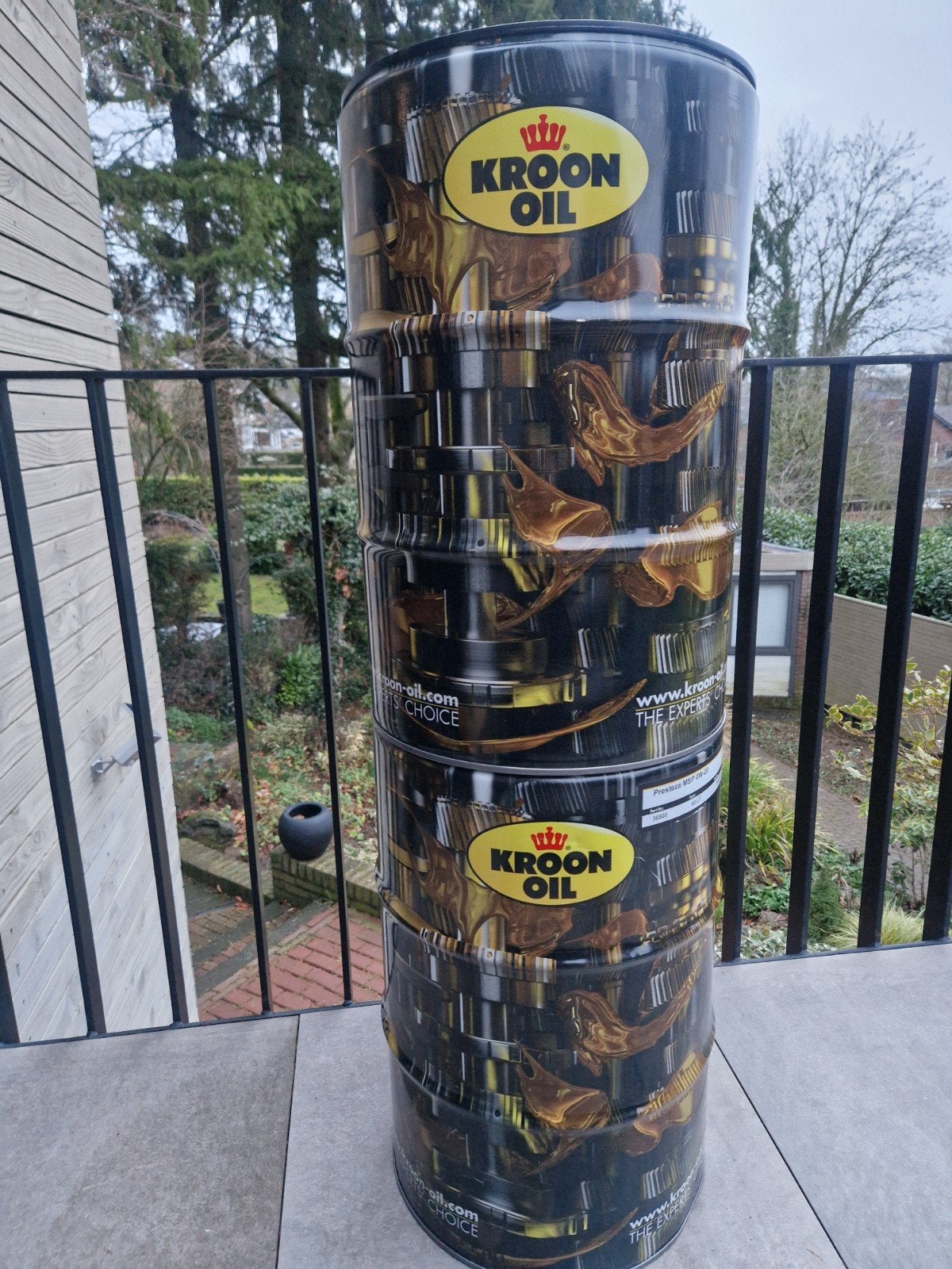Lege Kroon Oil 60 liter olievaten - Vuurton / Decoratie, Ophalen, Gebruikt, Vuurton