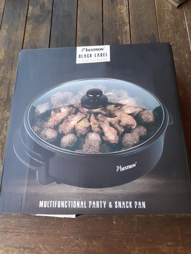 Bestron Black Label Multifunctionele Party & Snack Pan, Ophalen of Verzenden, Nieuw