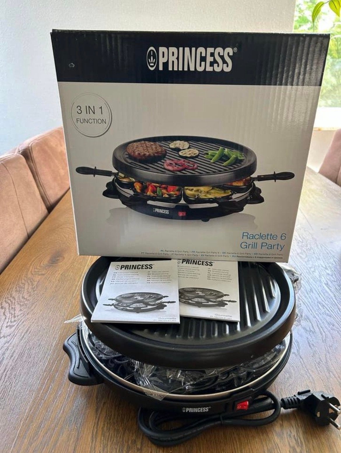 Princess Raclette 6 Grill Party 3-in-1 nieuw, Ophalen of Verzenden, Nieuw