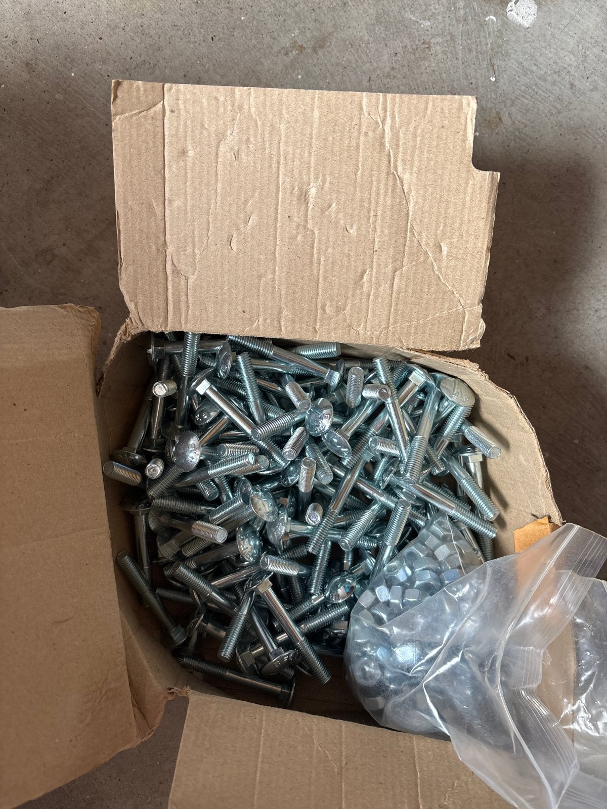 Slotbouten 6x 50 en M8 x 60 Verz.Bouten en Moeren (200 sets), Doe-het-zelf en Verbouw, IJzerwaren en Bevestigingsmiddelen, Ophalen of Verzenden