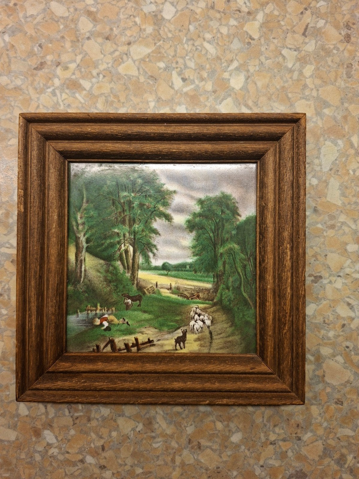 villero en boch. ingelijst tegel. ophalen meerdere locaties, Antiek en Kunst, Ophalen of Verzenden