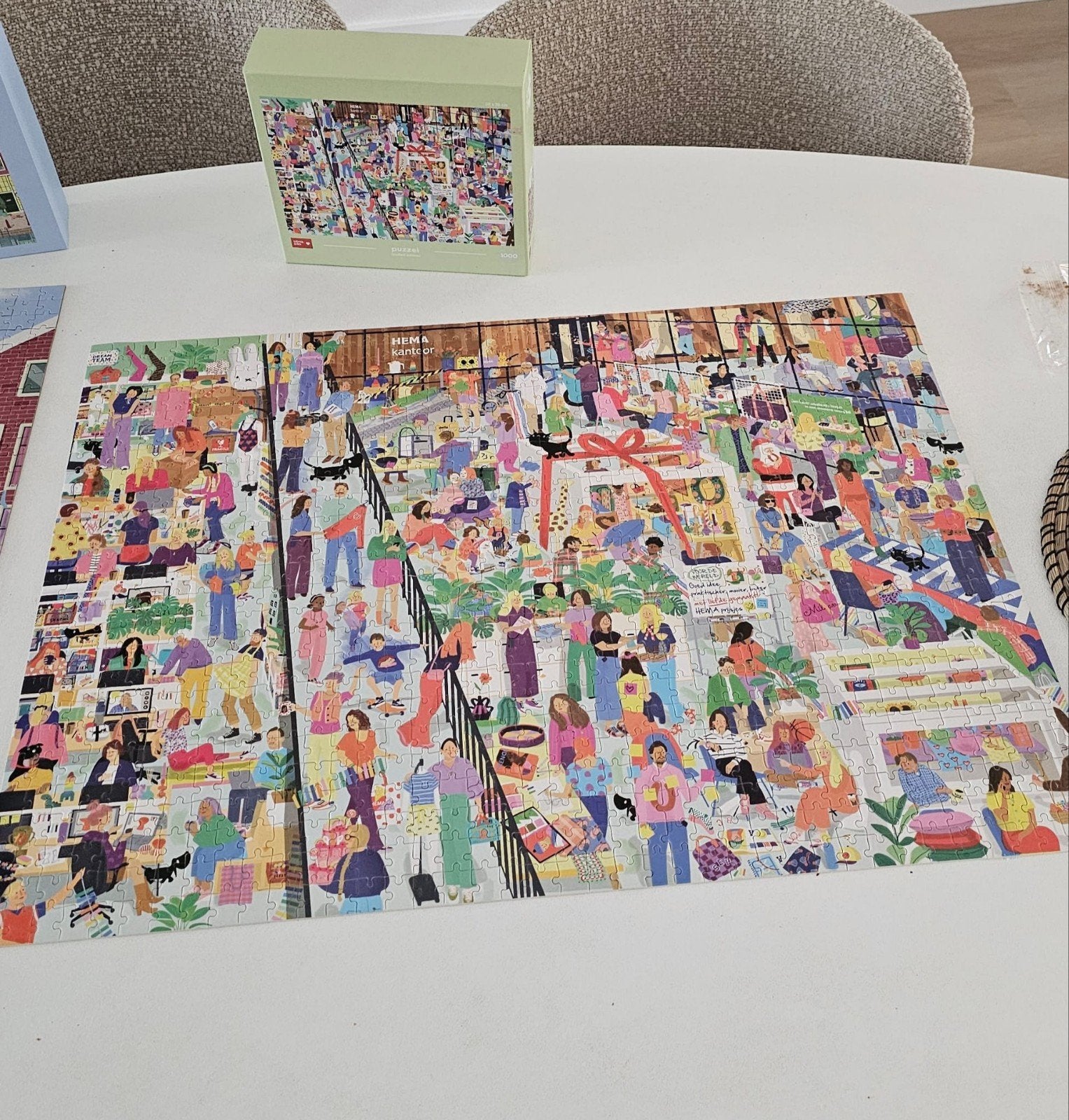 Hema puzzel Limited Edition 1000 stukjes, Ophalen of Verzenden, 500 t/m 1500 stukjes, Zo goed als nieuw, Legpuzzel
