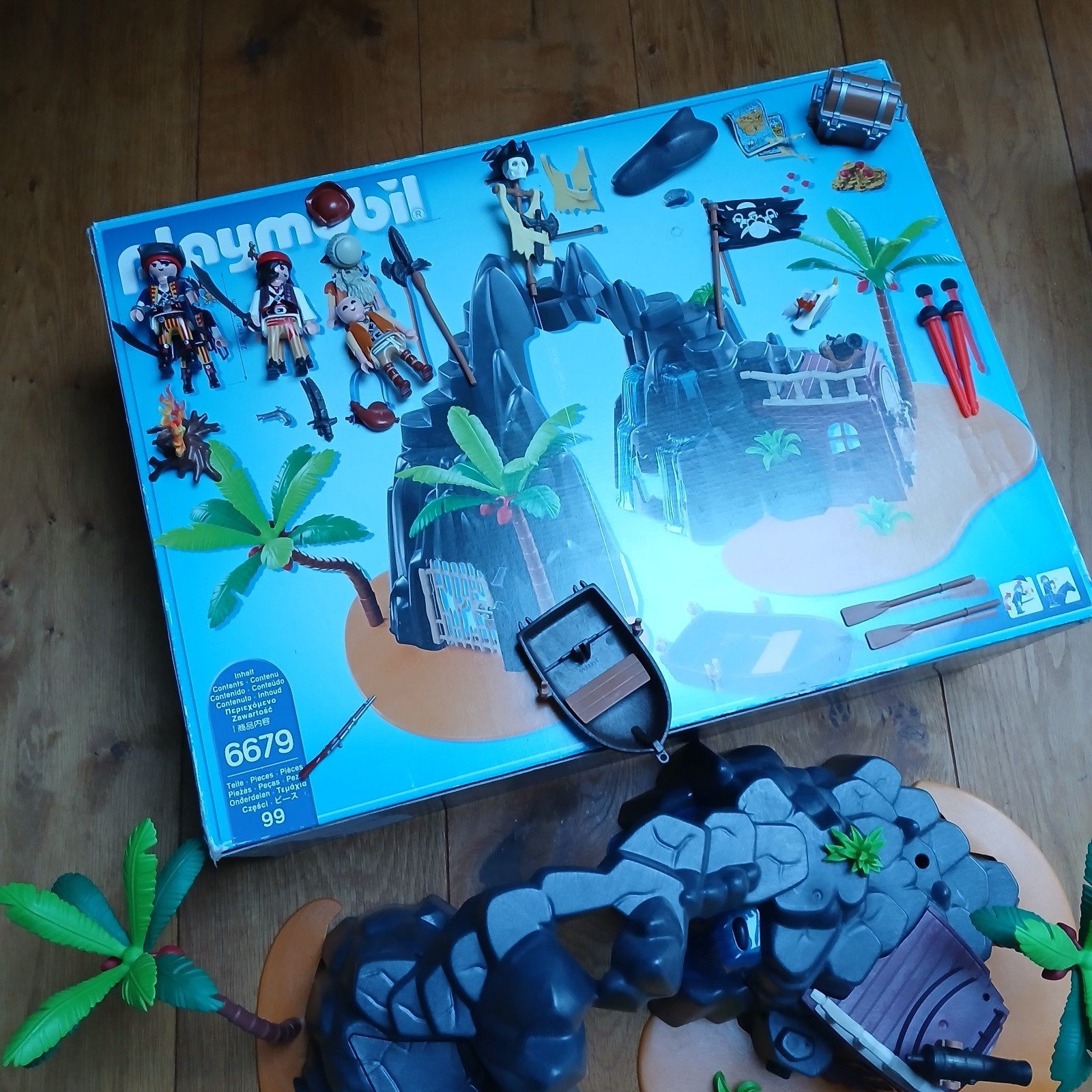 Playmobil Schateiland 6679 compleet met doos en boekje, Pirates, Gebouw, Complete set, Ophalen of Verzenden