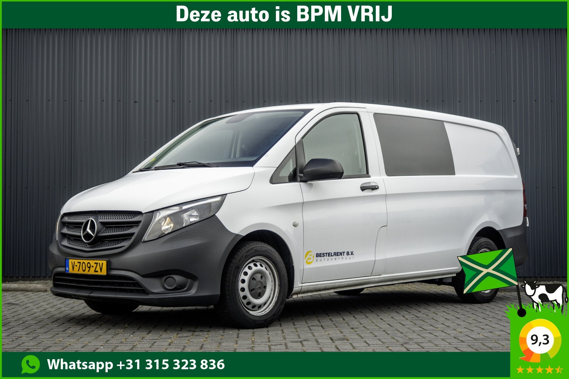Mercedes-Benz Vito 111 CDI L2H1 | Euro 6 | Airco | Cruise |, Voorwielaandrijving, Gebruikt, 4 cilinders, 116 pk