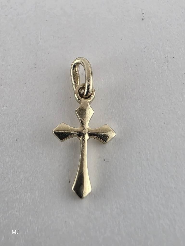 Gouden hanger kruisje                                   G101, Gebruikt, ., Ophalen of Verzenden, .