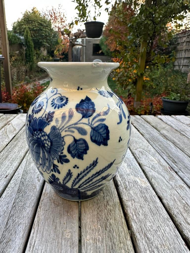 Antiek Delfts Blauw vaasje, Ophalen of Verzenden