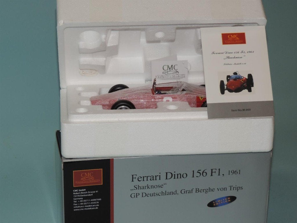 CMC M-069 Ferrari Dino 156 F1 # 3 Berghe Trips, Nürburgring, Ophalen of Verzenden, Nieuw, Auto, Overige merken