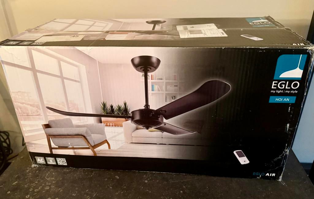 Nieuwe EGLO plafondventilator model Hoi An, Ophalen of Verzenden, Nieuw, Plafondventilator