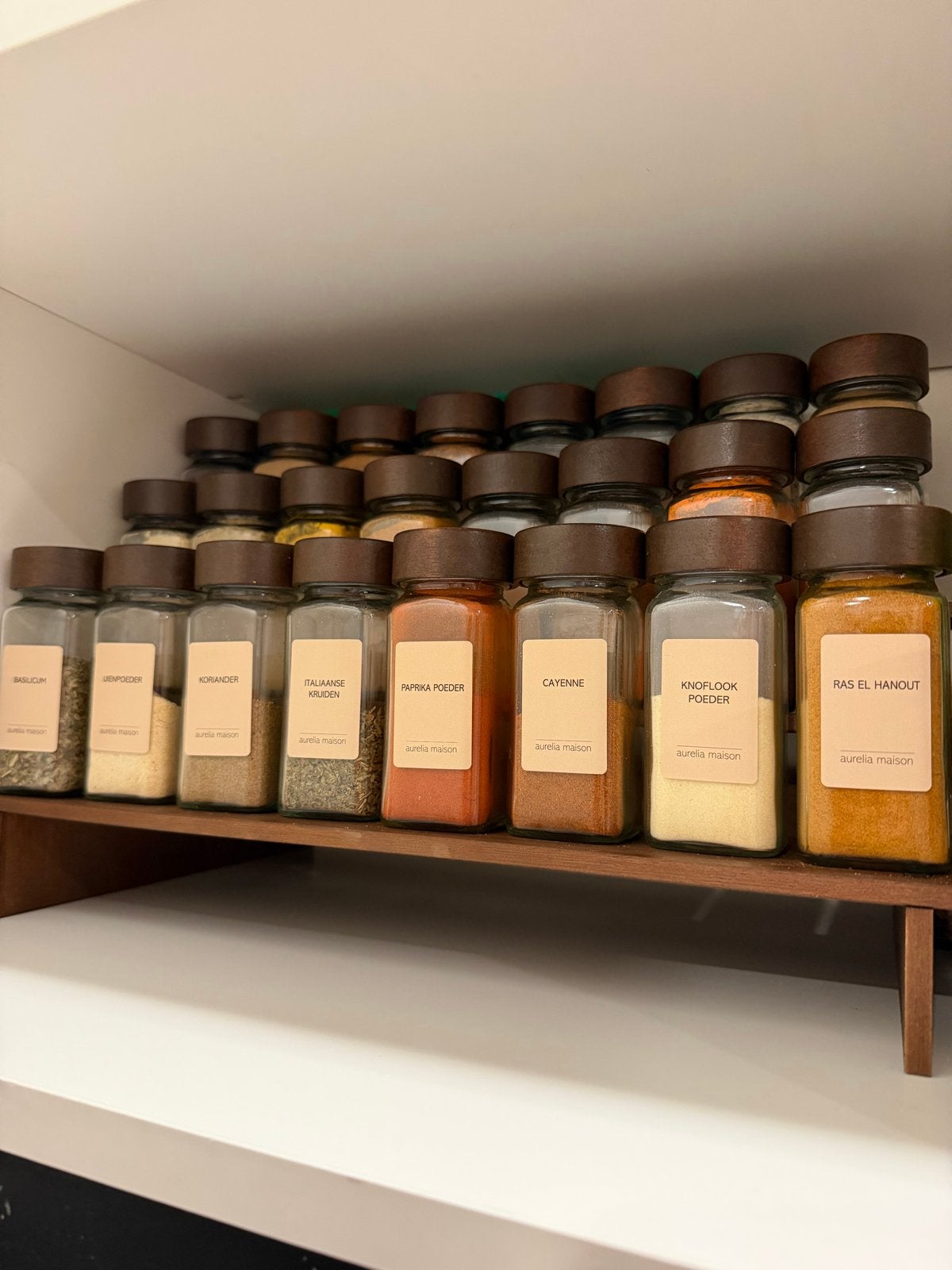 Kruidenpotjes met houten deksel en labels, Ophalen, Voorraadpot, Meerkleurig, Overige merken