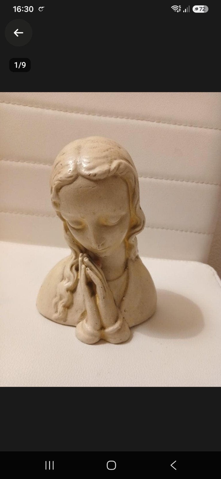 Vintage Maria beeldje - Biddende Madonna, Ophalen of Verzenden