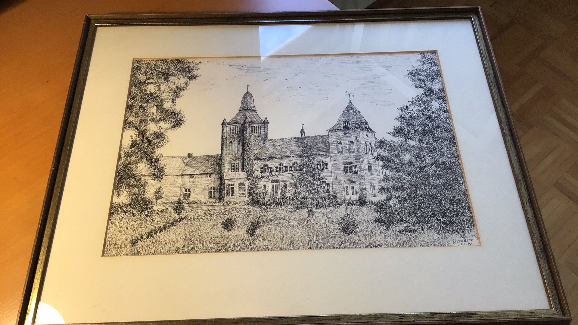 Kasteel Heysterum Linne, Antiek en Kunst, Kunst | Tekeningen en Foto's, Ophalen of Verzenden