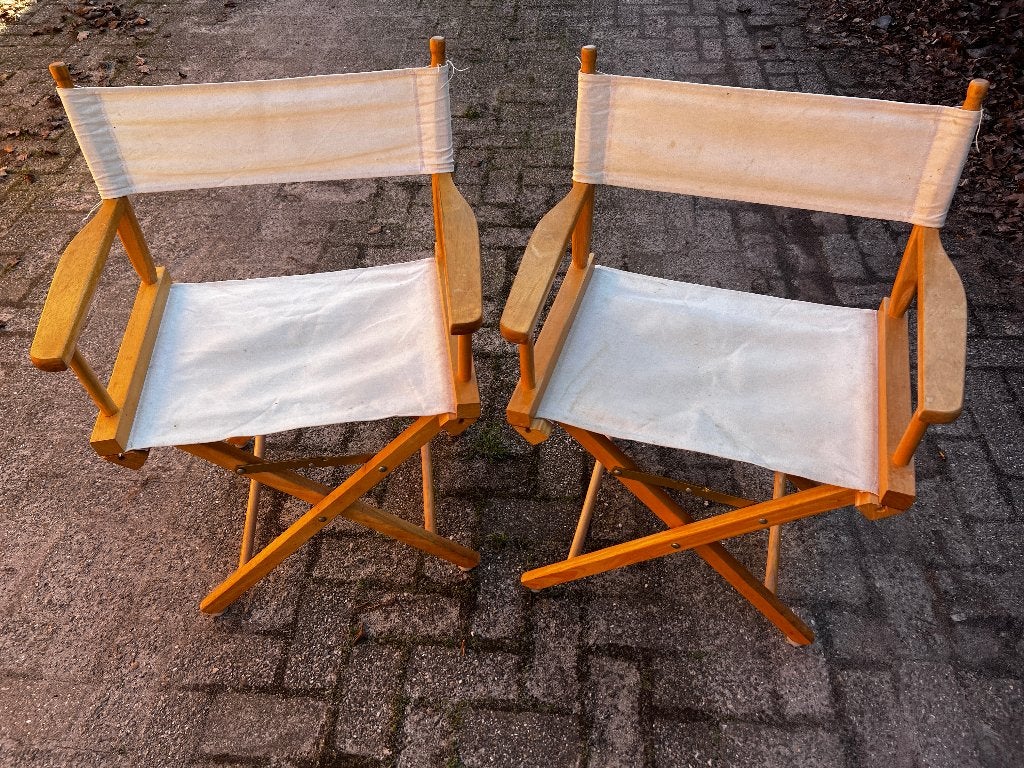 2 regisseur stoelen., Tuin en Terras, Ophalen, Gebruikt, Overige materialen, Inklapbaar