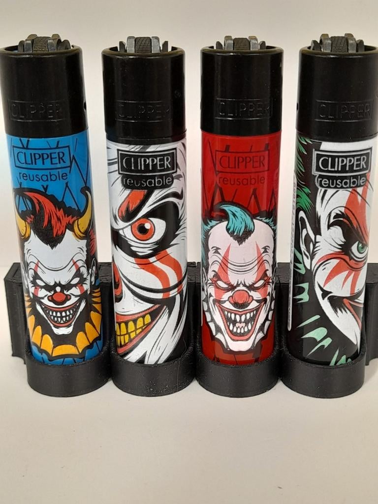Een set van 4 clipper aanstekers Clown, Ophalen of Verzenden, Nieuw, Aansteker