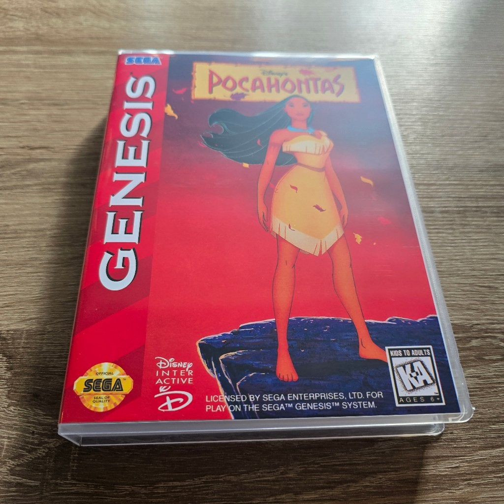 Pocahontas Sega Genesis Game Case, Avontuur en Actie, Verzenden, 1 speler, Zo goed als nieuw
