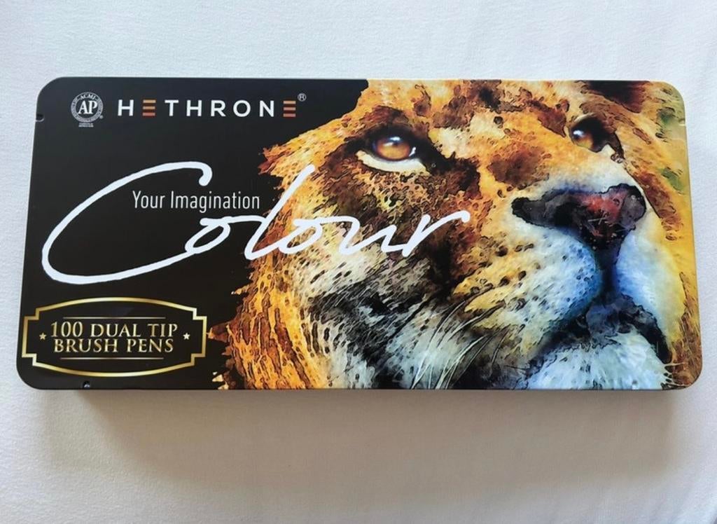 Hethrone Dual Tip Brush Pennen - 100 Stuks, Zo Goed Als Nieu, Ophalen of Verzenden, Zo goed als nieuw, Potlood of Stift