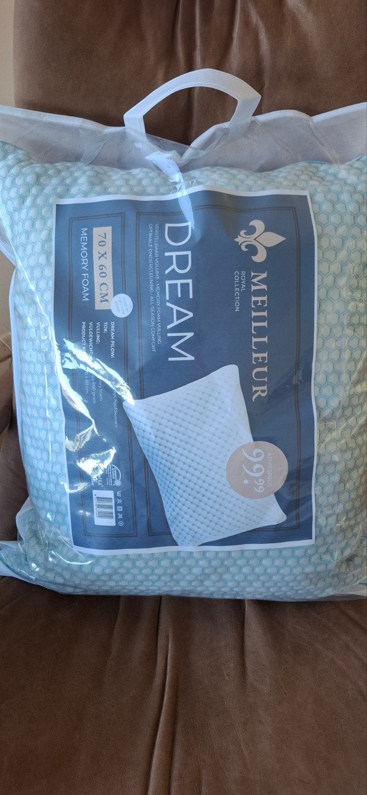 Nieuw hoofdkussen Meilleur met memory  foam, Ophalen, Eenpersoons, Wit, Nieuw