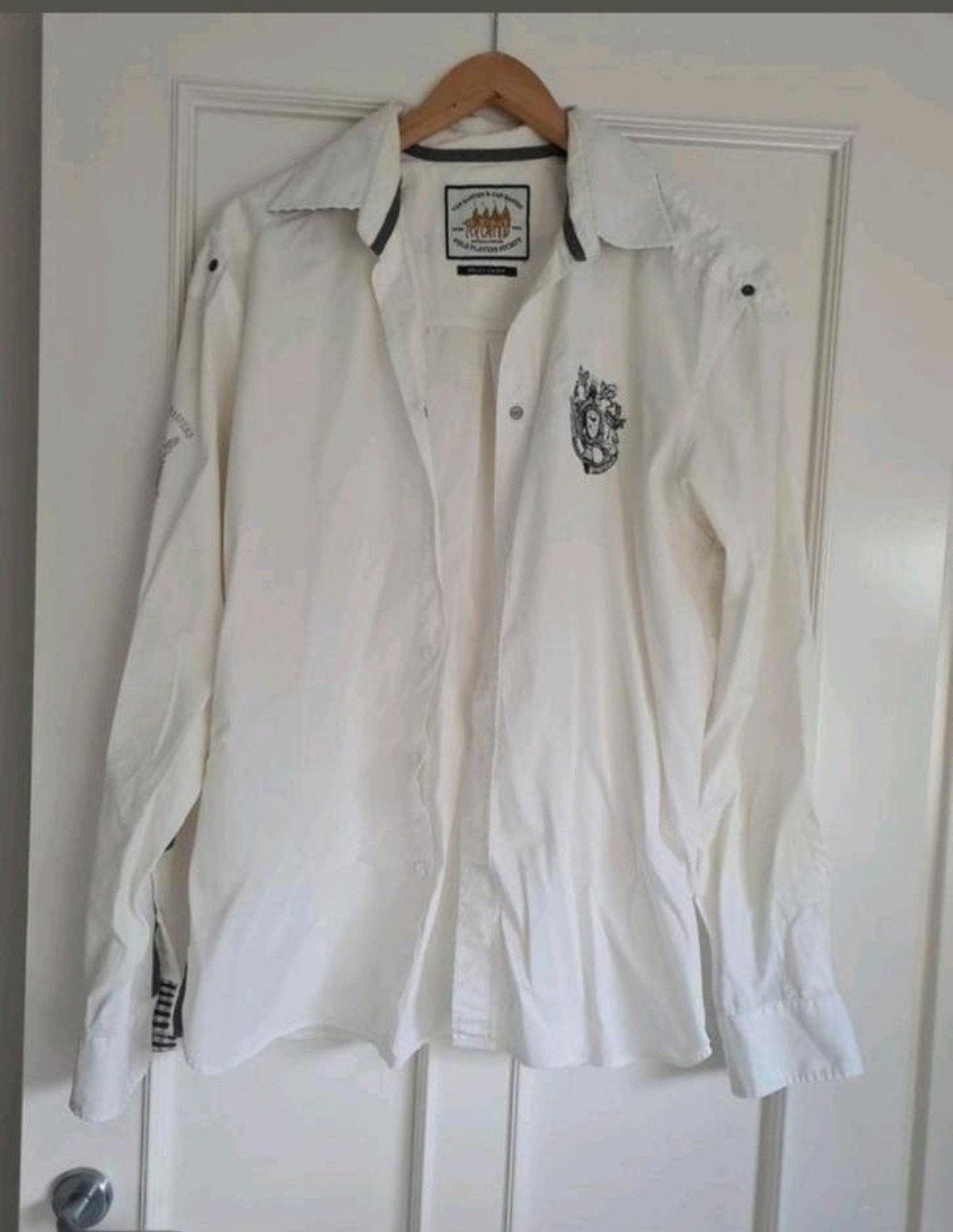 Blouse van Santen maat XL wit, Wit, Ophalen of Verzenden, Zo goed als nieuw, Halswijdte 43/44 (XL)
