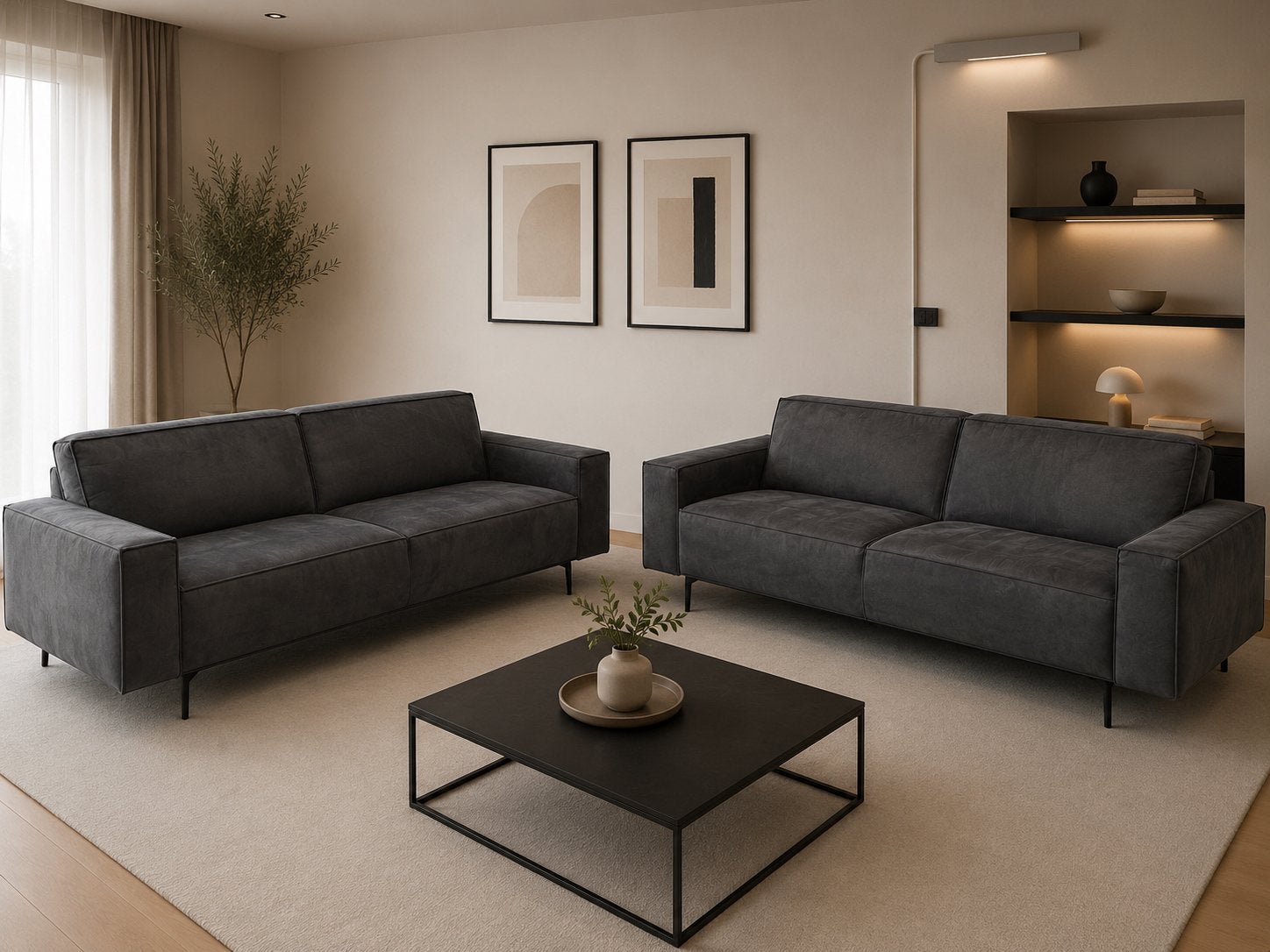 GRATIS LEVERING | MONTEL GIANT 2X 2,5-ZITS | GEREINIGD, Montel Ecoleder, 250 tot 300 cm, Tweepersoons, 75 tot 100 cm
