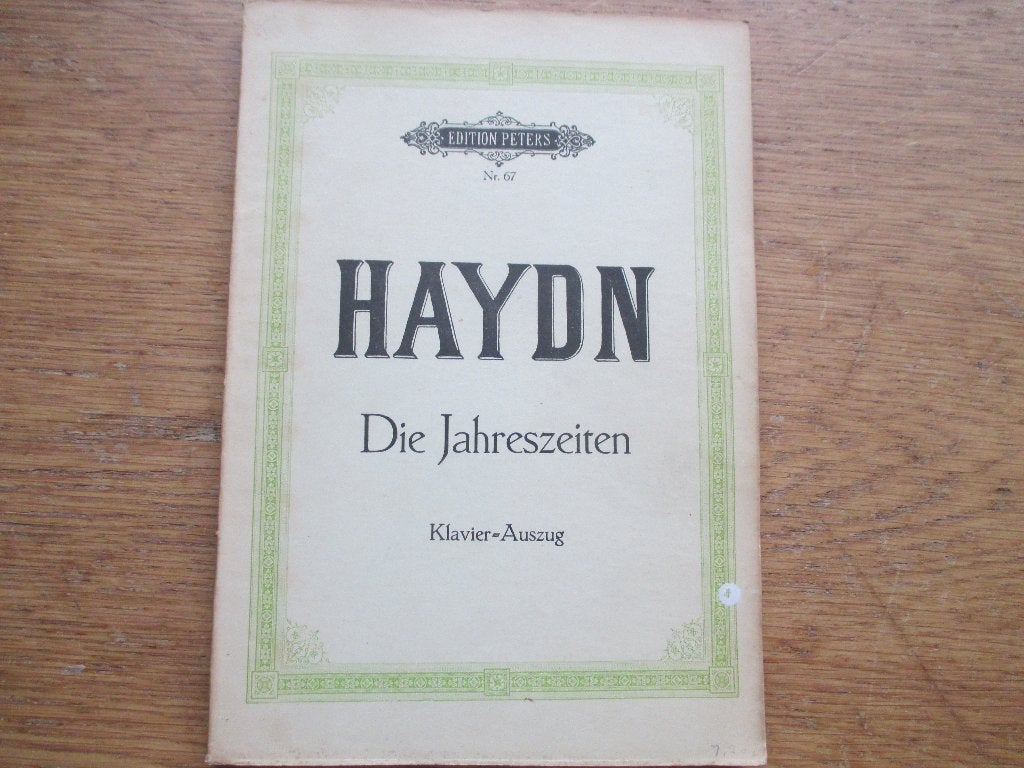 HAYDN - DIE JAHRESZEITEN - PIANO UITTREKSEL, Gebruikt, Klassiek, Ophalen of Verzenden, Artiest of Componist
