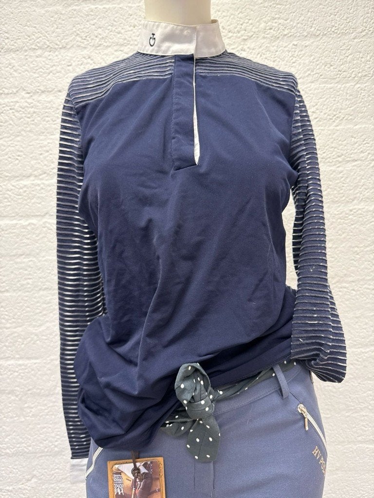 Cavalleria Toscana top blauw 40, Dieren en Toebehoren, Paardrijkleding, Blauw, Gebruikt, L, Dressuur