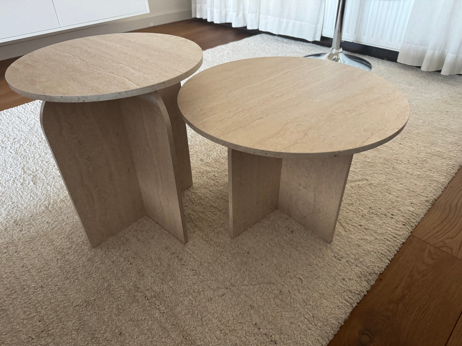 Xenos bijzettafel set (2 stuks), Minder dan 55 cm, Rond, Zo goed als nieuw, Ophalen
