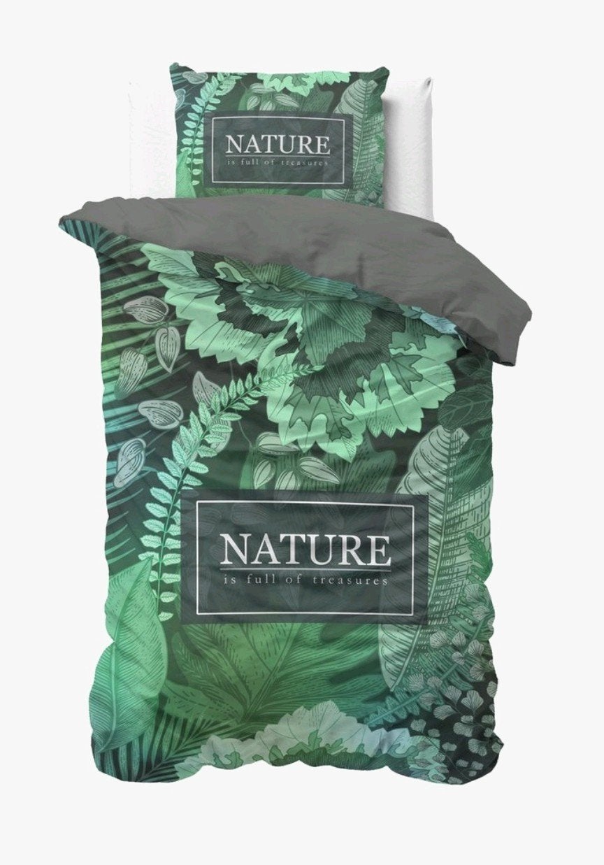 GEZOCHT: DREAMHOUSE BEDDING - NATURE IS FULL OF TREASURES, Meerkleurig, Dekbedovertrek, Katoen, Tweepersoons