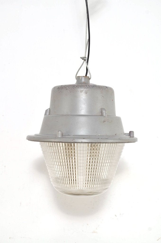 Vintage kristallampen fabriekslamp cristal lamp industrieel, Ophalen of Verzenden, Gebruikt