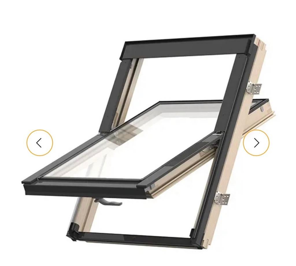 Winstar dakraam 55 x 98 cm met gootstuk nieuw in doos, Minder dan 80 cm, 80 tot 120 cm, Nieuw, Ophalen of Verzenden
