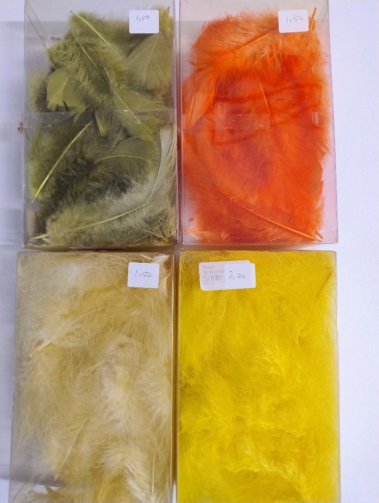 Marabou veren in allerlei kleuren, Overige thema's, Overige typen, Nieuw, Meerkleurig