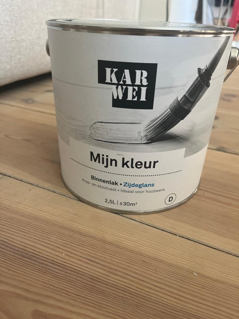 Karwei Binnenlak Zijdeglans - Groen (2,5L), Ophalen, Nieuw, Lak, Minder dan 5 liter
