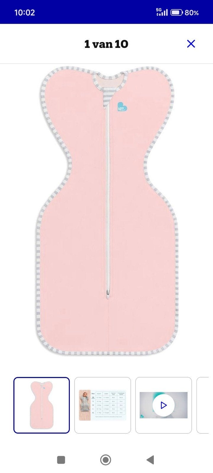 Swaddle Up TOG Dusty Pink Slaapzak, maat S, Wasbaar, Zo goed als nieuw, Roze, Slaapzak