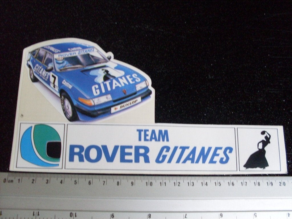 sticker team rover gitanes 7 dunlop castrol logo, Verzamelen, Verzenden, Zo goed als nieuw, Auto of Motor