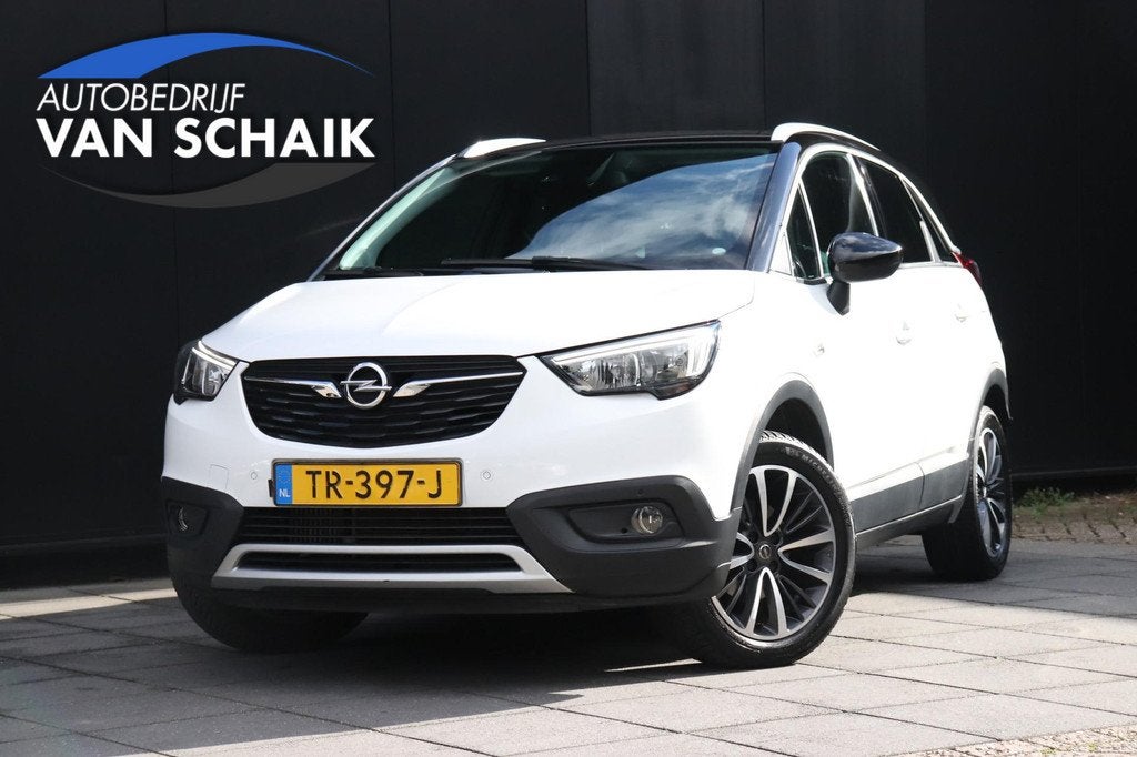 Opel Crossland X 1.2 Turbo Online Edition automaat | APPLE C, Auto's, Gebruikt, LED verlichting, Wit, Origineel Nederlands