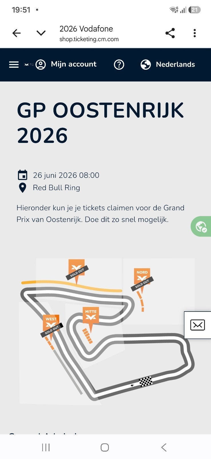 2X WEEKEND Grand prix Spielberg Oostenrijk PREMIUM NORD, Twee personen