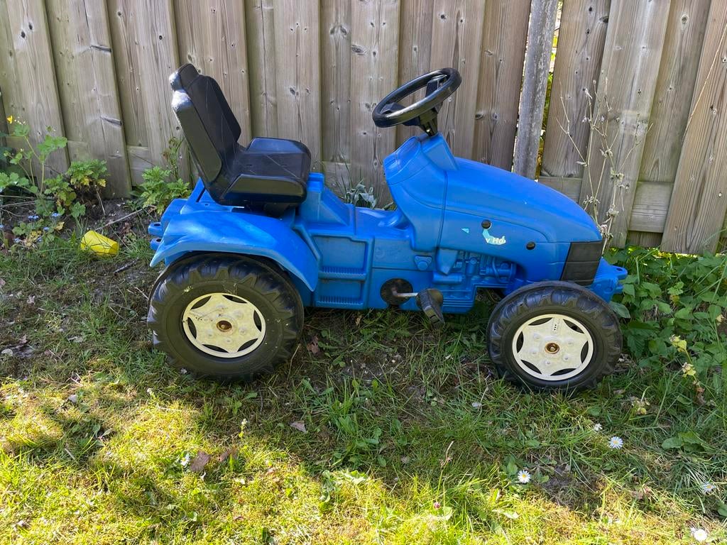 Blauwe traptractor met ratelend geluid, Kinderen en Baby's, Speelgoed | Speelgoedvoertuigen, Ophalen, Gebruikt