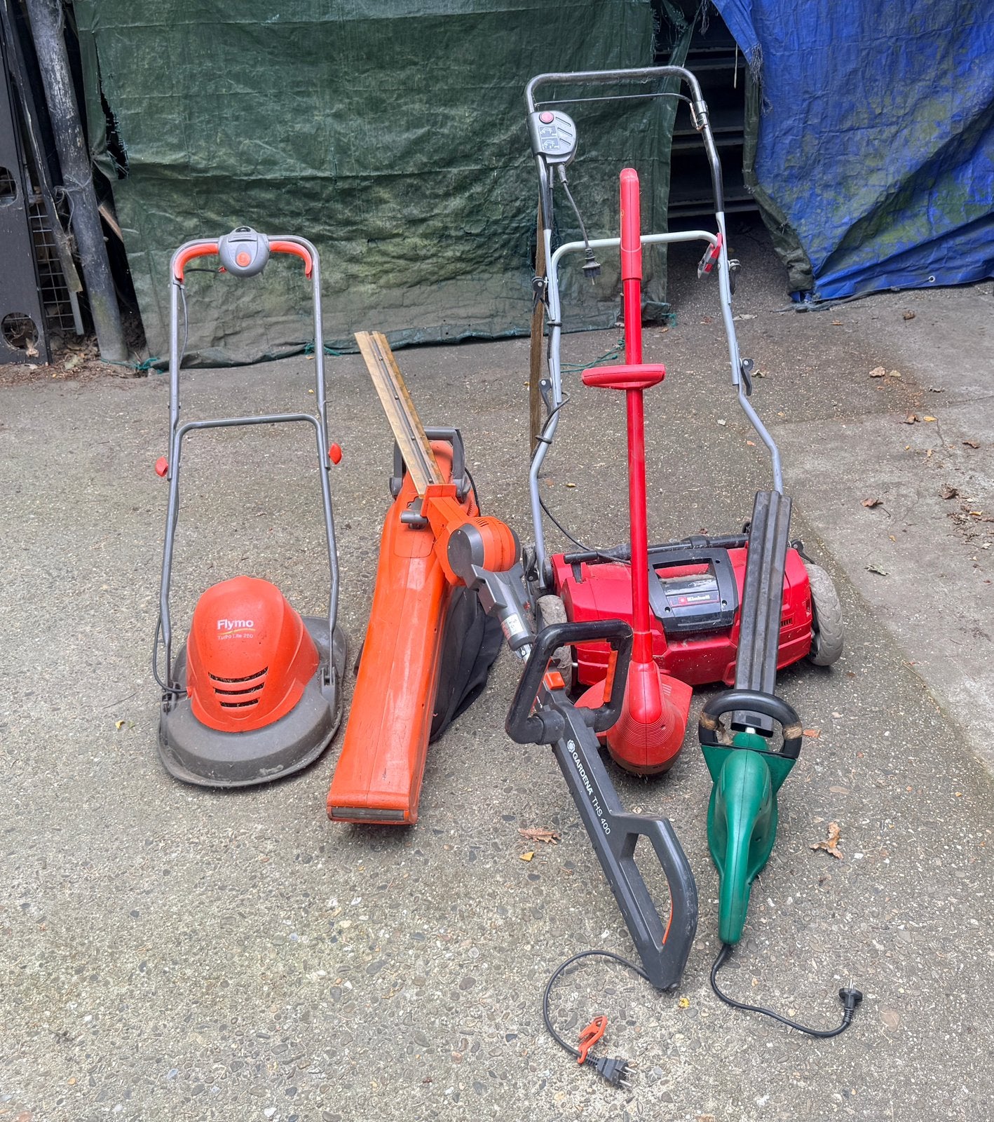 Elektrische tuingereedschap., Ophalen, Gebruikt