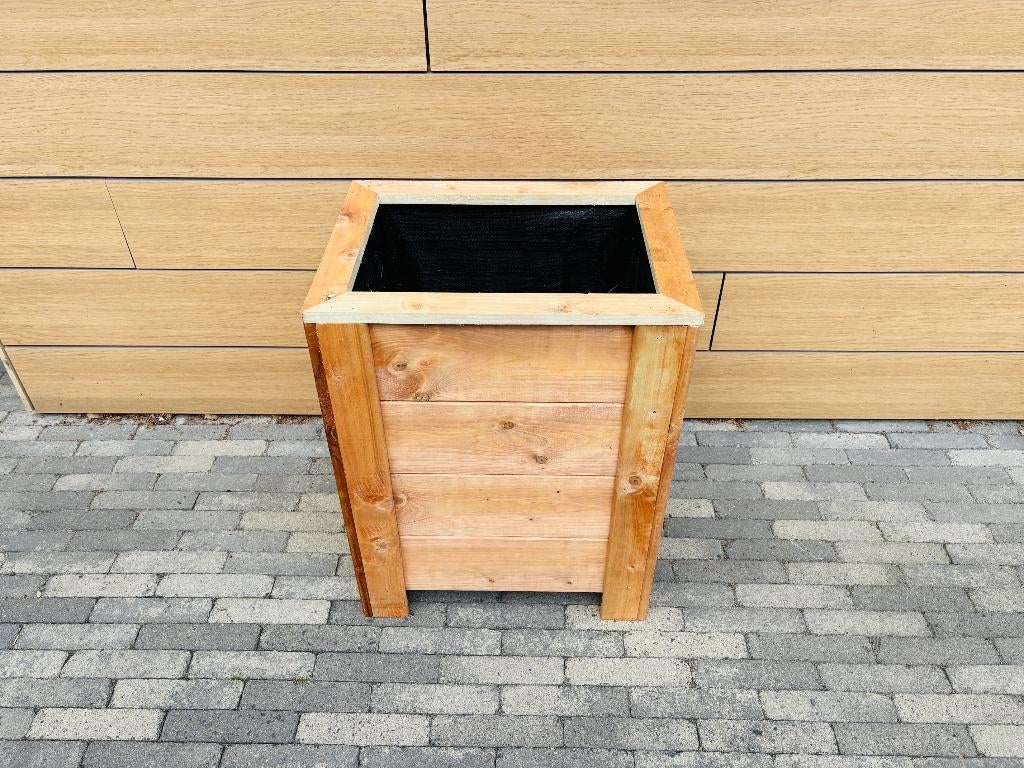 Robuuste Houten Plantenbak – Handgemaakt van Red Class Hout, Tuin en Terras, Bloembakken en Plantenbakken, Ebbenhout, Nieuw, Ophalen of Verzenden