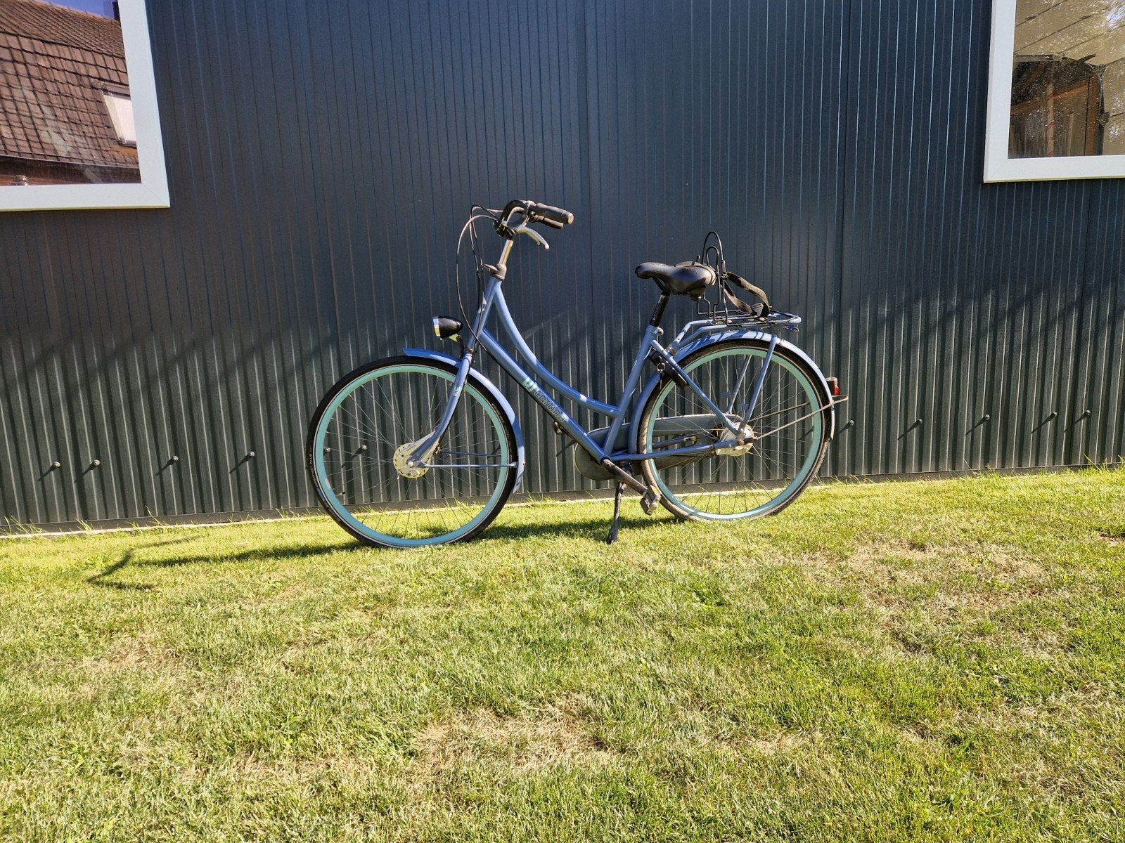 Cortina fiets - Damesfiets - Lichtblauw, Fietsen en Brommers, Fietsen | Dames | Damesfietsen, Gebruikt, Velgrem, Versnellingen