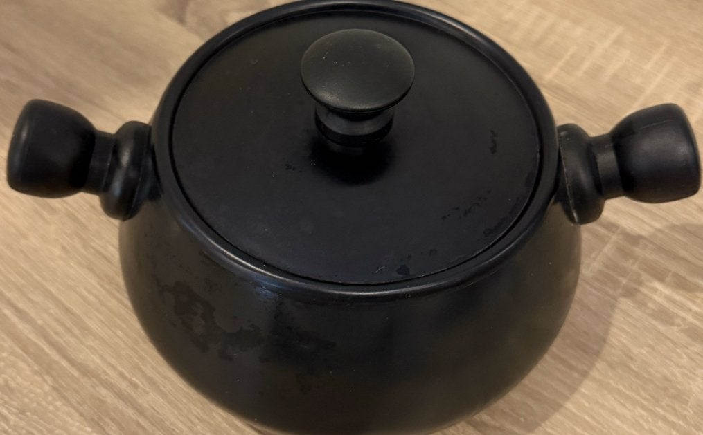 Zwarte Fonduepan met Deksel, Verzenden, Zo goed als nieuw, Fonduepan