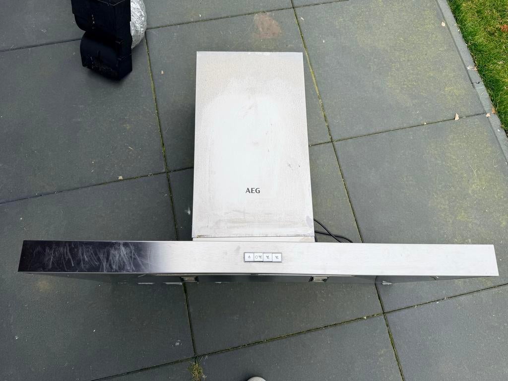 AEG Wasemkap Moderne Schouw RVS - Krachtige Afzuiging, Witgoed en Apparatuur, Afzuigkappen, Ophalen, Gebruikt, Wandschouwkap, 400 tot 600 m³ per uur