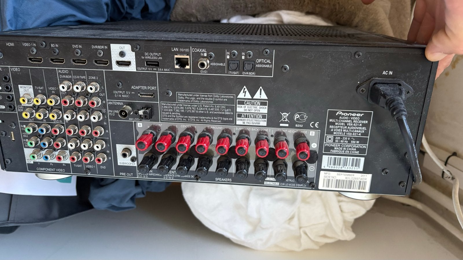 Pioneer VSX-921 AV-receiver - 7.1 Surround Sound, Audio, Tv en Foto, Versterkers en Receivers, Gebruikt, Ophalen of Verzenden