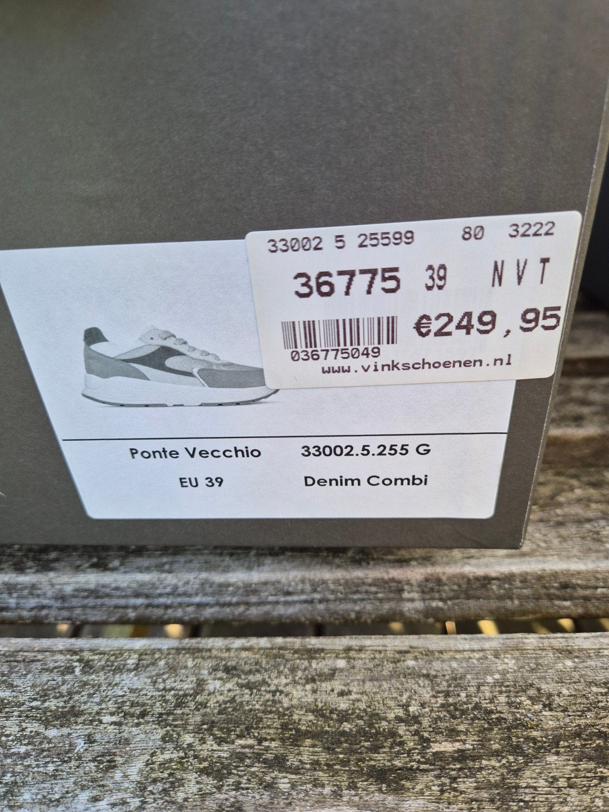 Ponte Vecchio Sneakers EU 39 Denim Combi, Ophalen, Blauw, Sneakers of Gympen