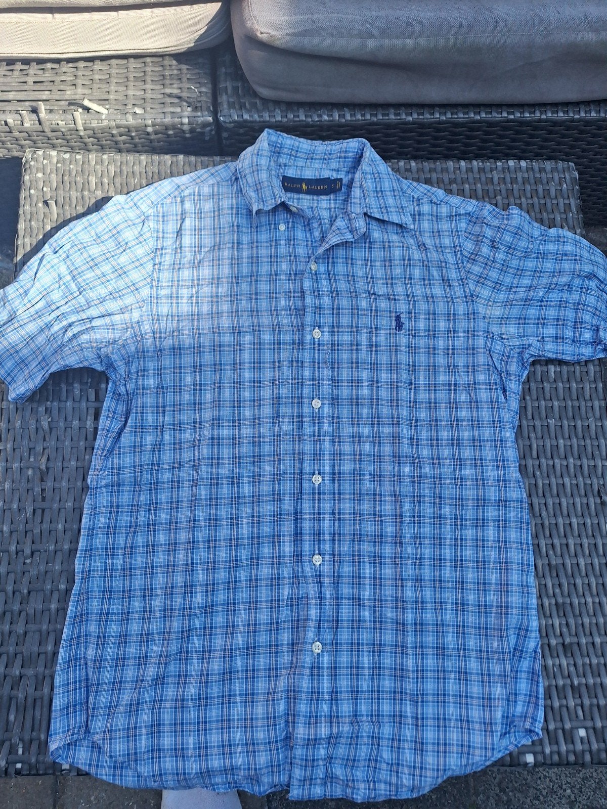 Ralph Lauren Overhemd – Geruit Blauw – Maat S, Kleding | Heren, Overhemden, Gedragen, Blauw, Ophalen of Verzenden