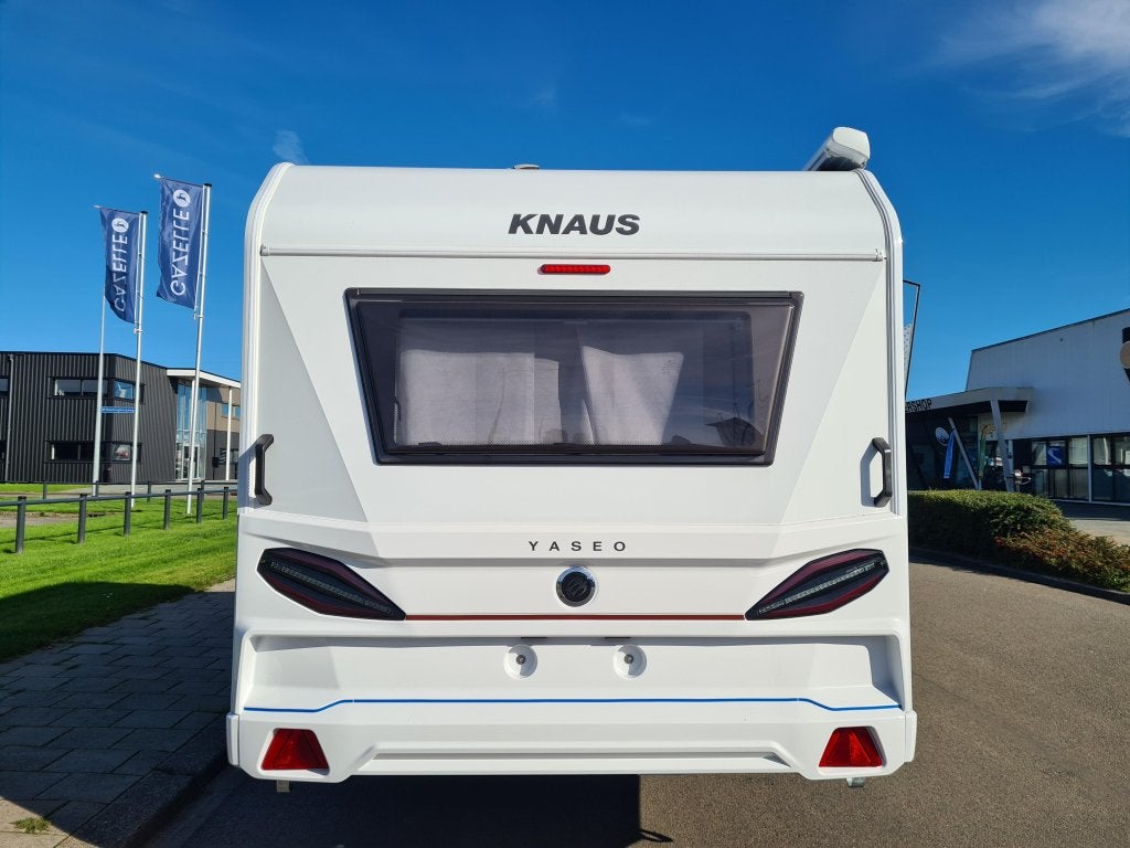 Knaus Yaseo 340 PX Cassetteluifel, Caravans en Kamperen, Overige typen, Tot en met 2, Bedrijf, Treinzit