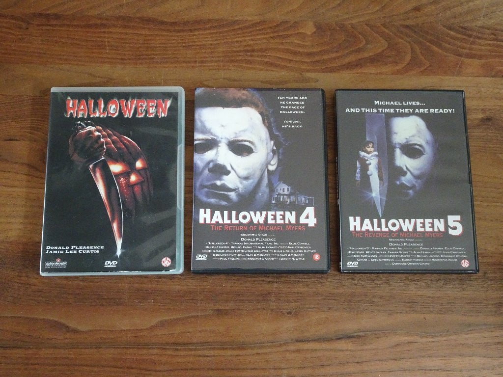 Halloween , Halloween 4 en Halloween 5 dvd, Cd's en Dvd's, Dvd's | Horror, Vanaf 16 jaar, Ophalen of Verzenden, Gebruikt, Slasher