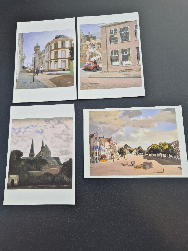 Ansichtkaarten kunstkaarten Deventer A5 formaat, Ophalen of Verzenden, Overijssel