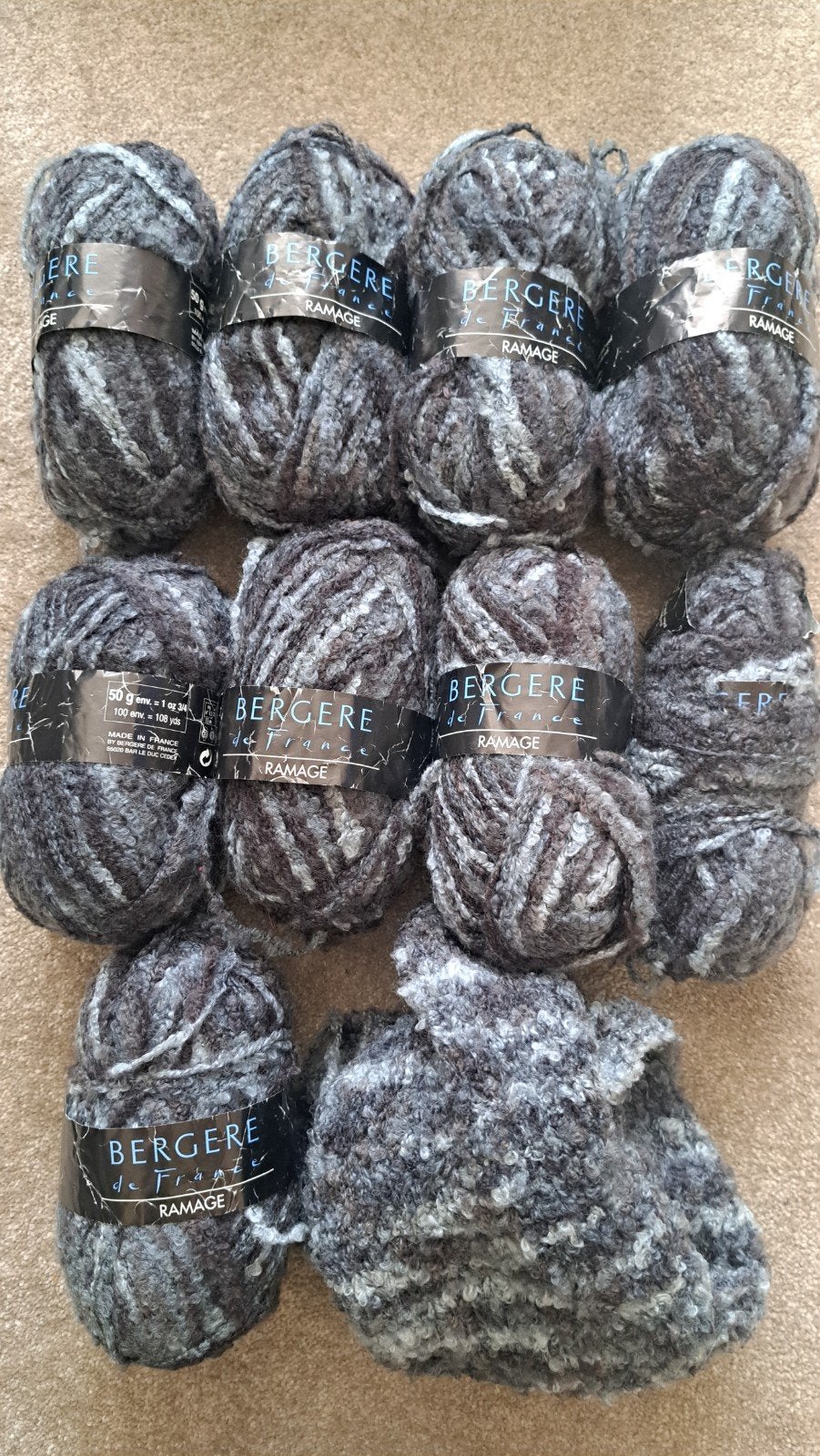 Bergère de France Ramage Garen Grijs - 9 Bollen, Ophalen of Verzenden, Nieuw, Breien of Haken, Wol of Garen