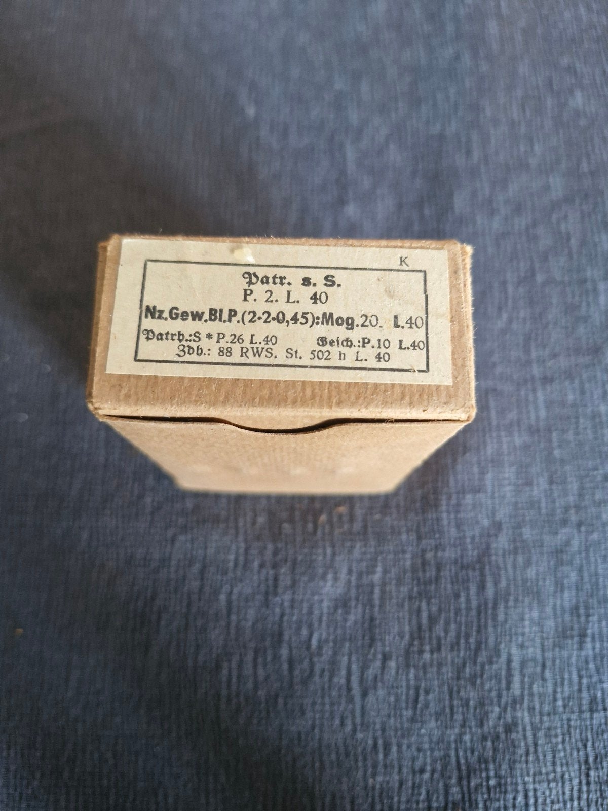 k98 doosje gevuld, Ophalen of Verzenden, Duitsland, Hulzen of Bodemvondsten