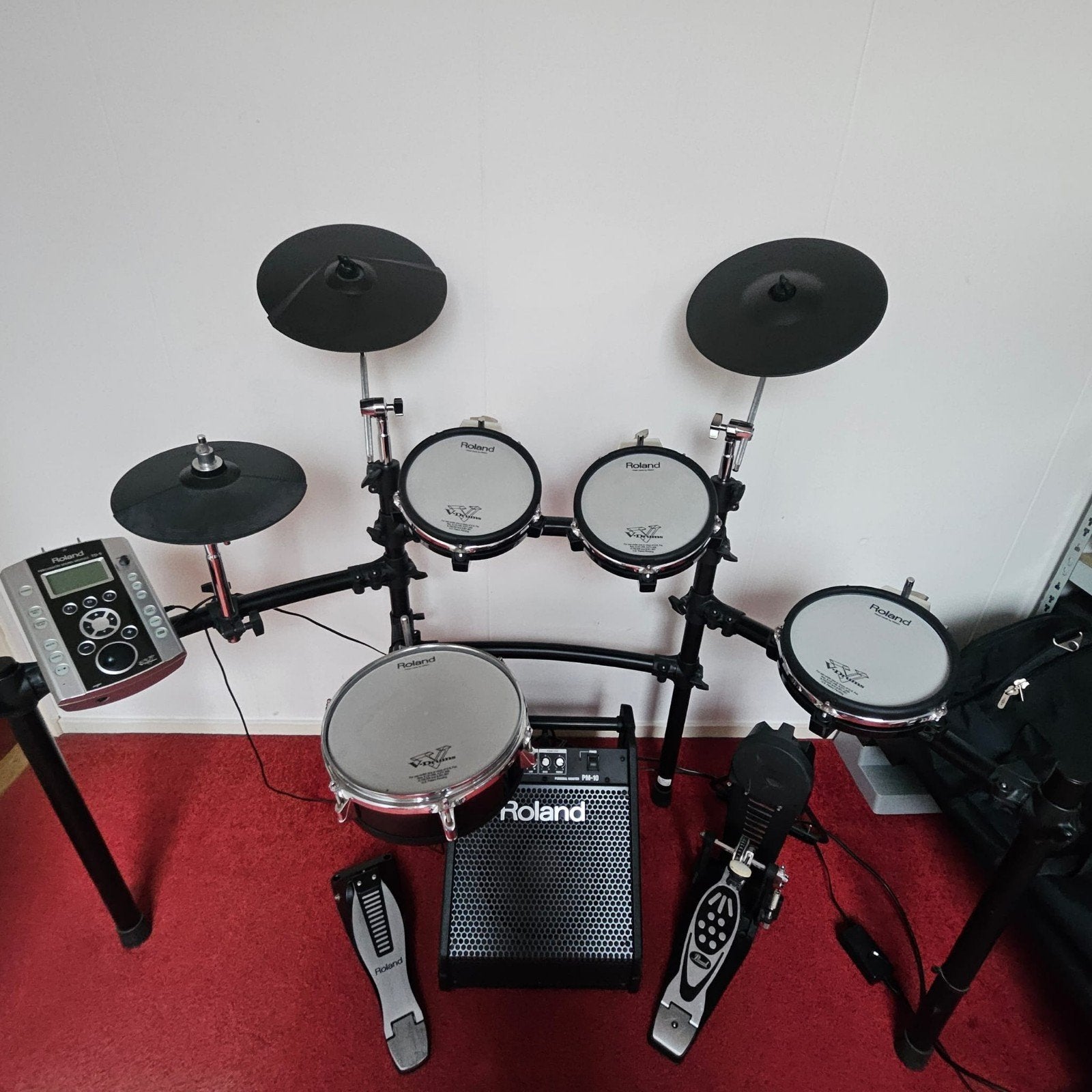 Roland TD 9 electrische drumstel inclusief PM-10 Drummonitor, Ophalen, Zo goed als nieuw, Roland